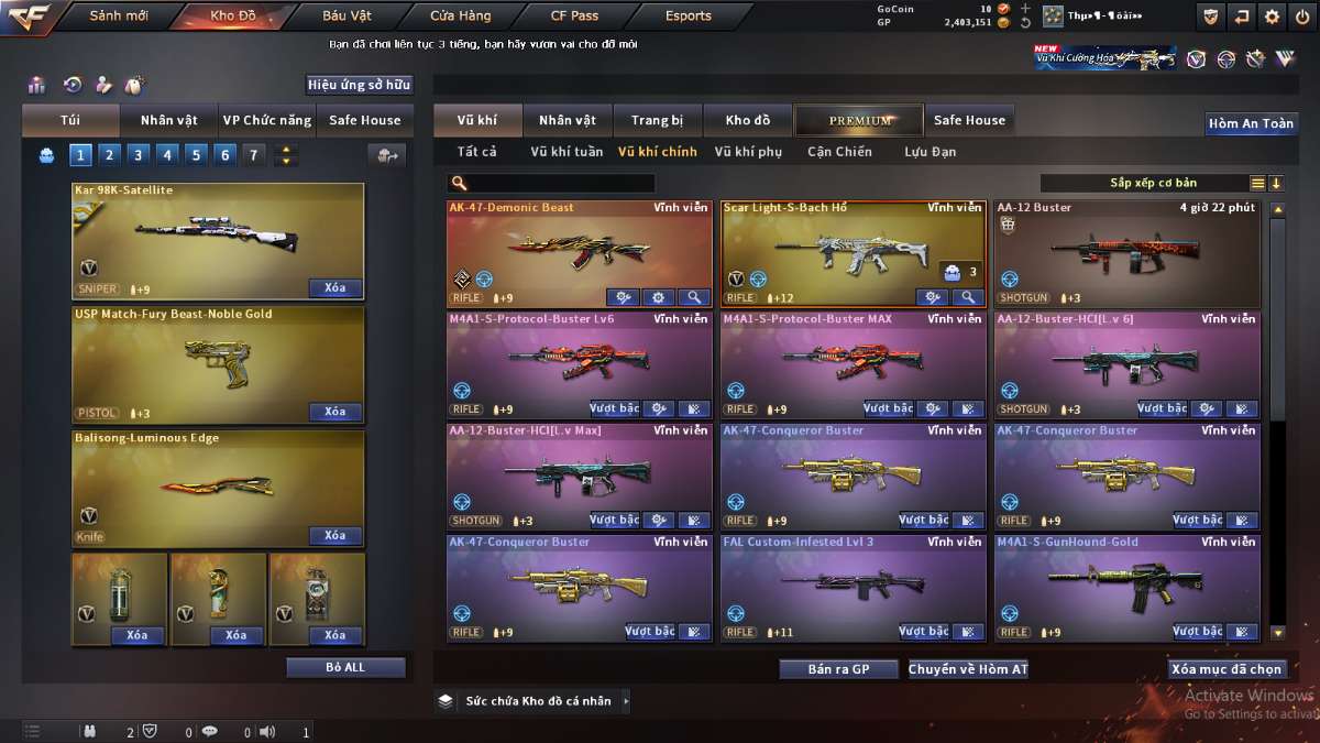 shop acc cf uy tin gia re